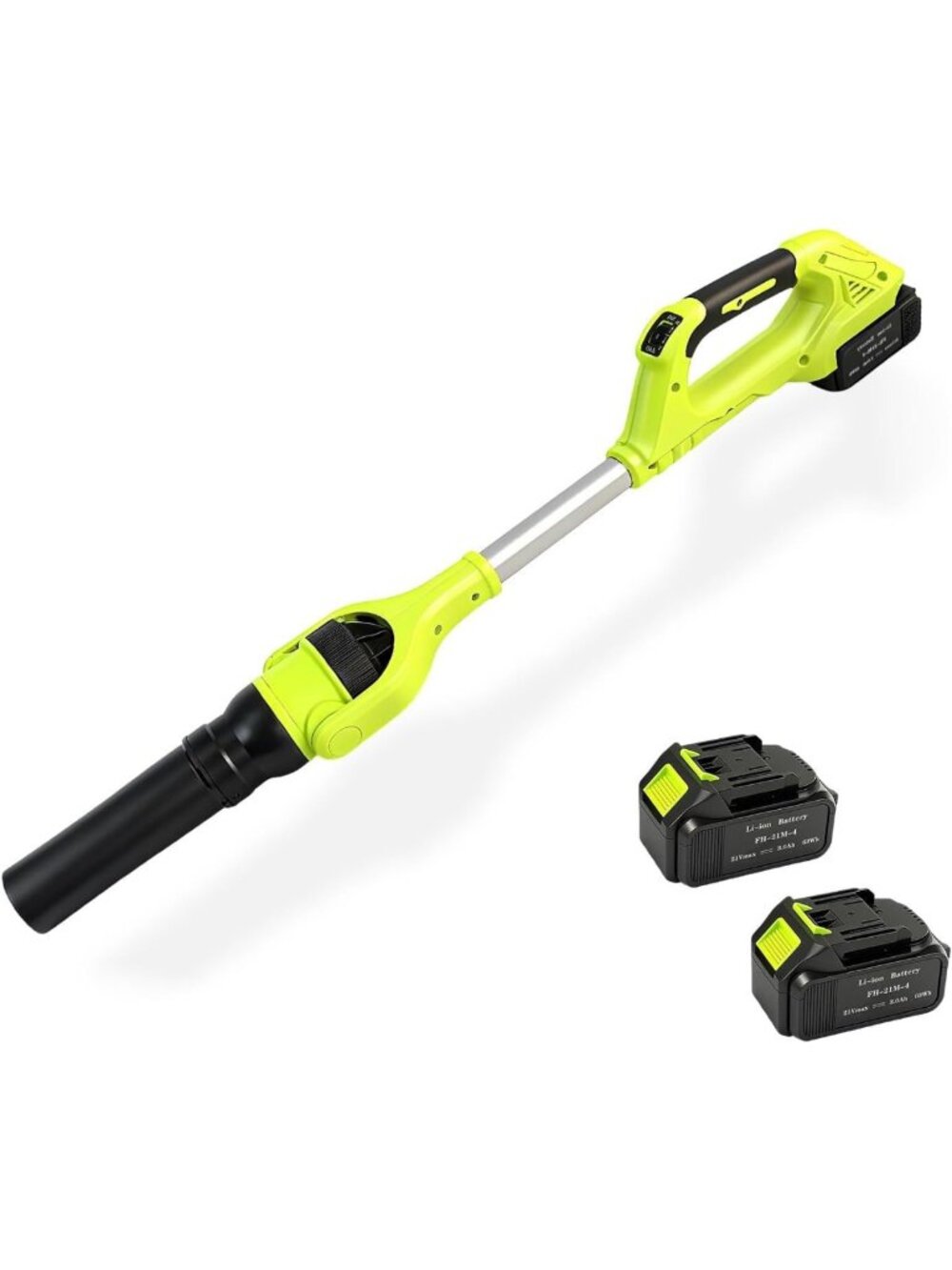 Powerful Cordless Leaf Blower, 580CFM, 3-Speed Electric, 2 Batteries & Charger